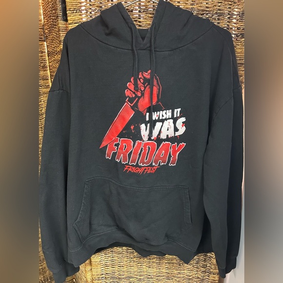 Other - Men’s SixFlags “I wish it was Friday” Frightfest,‎ hooded sweatshirt